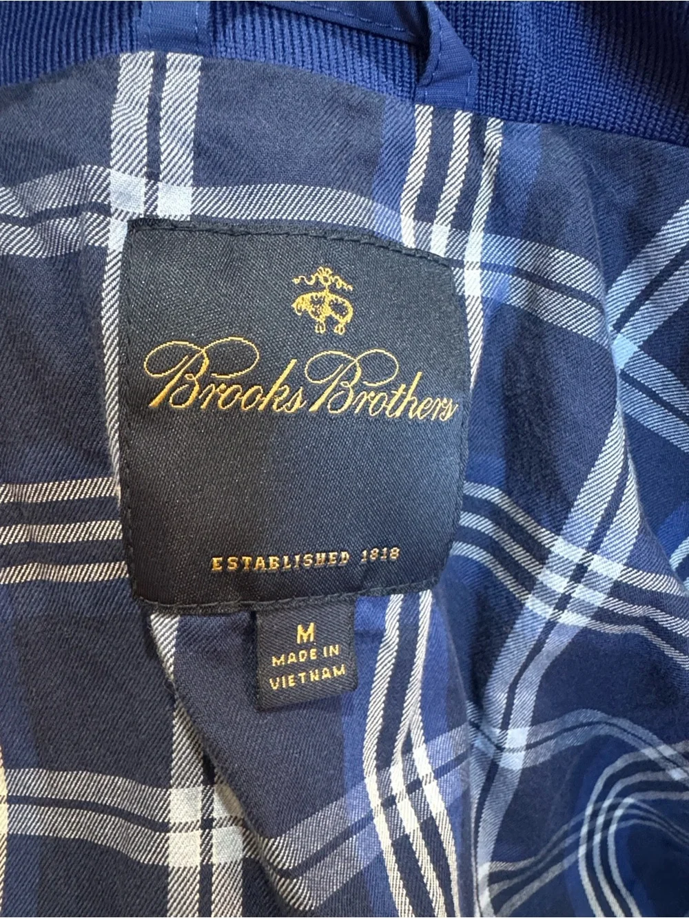 Brook Brother Blue Zip-up Jacket #568